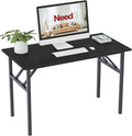 Need Home Office Desk 47 inch - No Assembly Folding Computer Table with BIFMA CertificationComputer Table Workstation Perfect for Teens/Office/Home