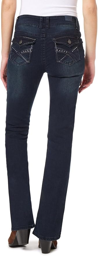 WallFlower Luscious Curvy Bootcut Jeans for Women Mid-Rise Insta Stretch Denim Size-Inclusive Juniors Jeans