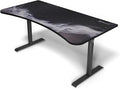 Arozzi Arena Special Edition Ultrawide Curved Gaming and Office Desk with Full Surface Water Resistant Desk Mat Custom Monitor Mount Cable Management Cut Outs - Gunmetal Galaxy