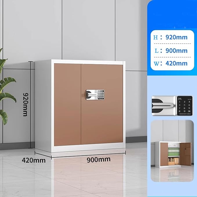 Steel Password File Cabinet Tin Cupboard Office Confidential Locker Lockable Filing Materials Storage Cabinets(A)
