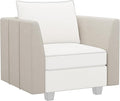 Belffin Modular Sofa Armrest Module for Velvet Piping Modular Sectoinal Couch Pair of Armrests Beige