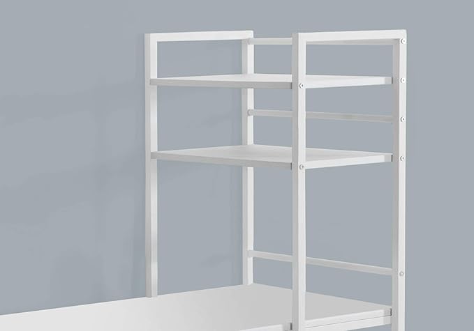 Computer Desk Home Office Laptop Storage Shelves 48 l Work White Laminate White Laminate Contemporary Modern