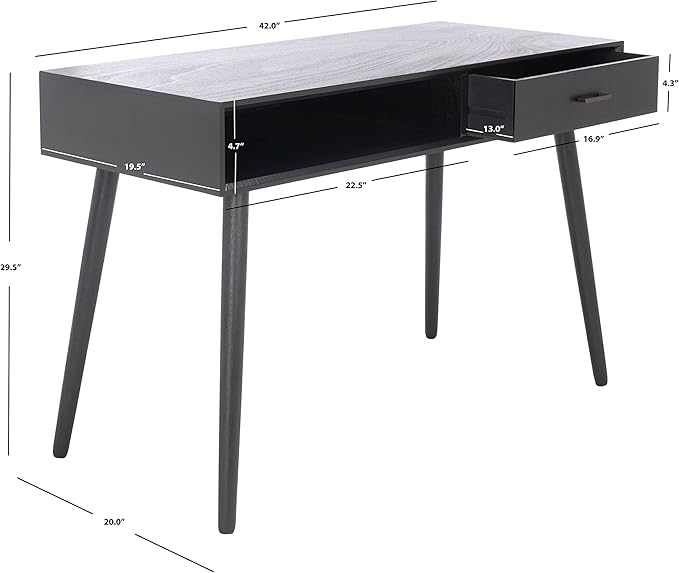 Safavieh Home Collection Remy Black 1-Drawer Writing Desk