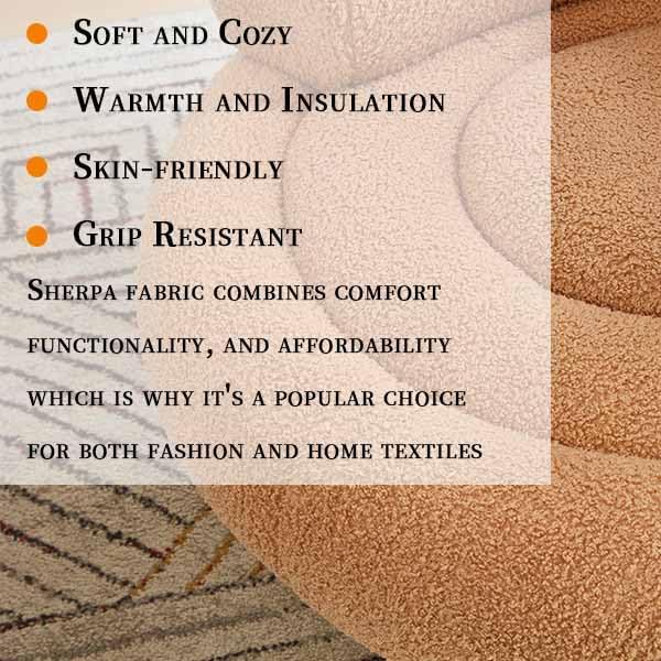 360° Swivel Accent Chair - Cozy Sherpa Fabric Ergonomic Barrel Design Stylish and Comfortable for Living Room Bedroom or Office (Camel-Sherpa)