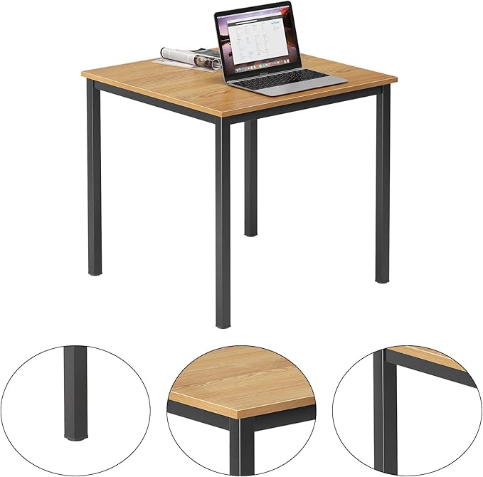 DlandHome Small Computer Desk for Home Office Table Writing Table for Small Spaces Study Table Laptop Desk 31.5x31.5 Inch