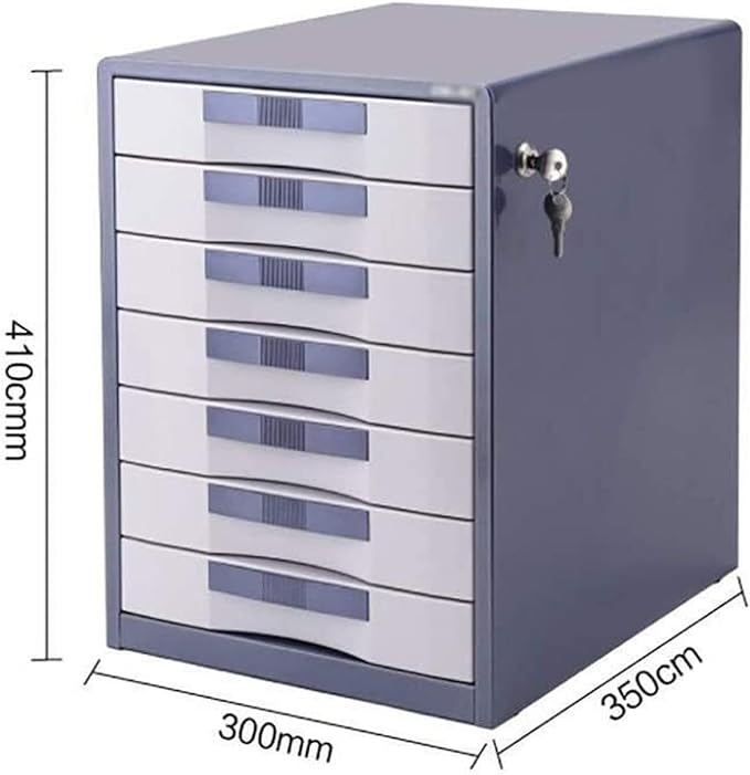Filing Cabinet A4 Data Organizer Metal Case + Hard Plastic Drawer File Organizer 5 Layers Organizer