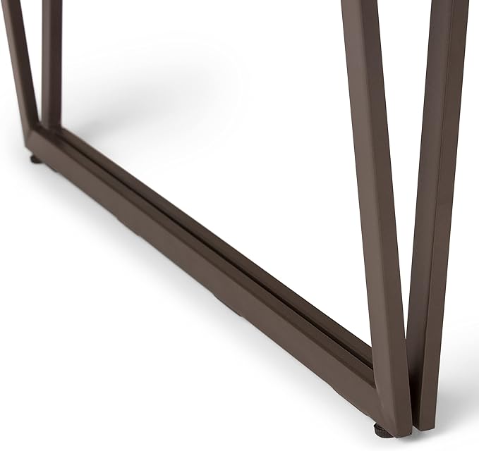SIMPLIHOME Ryder SOLID WOOD Modern Industrial 66 inch Wide Writing Office Desk in Natural Aged Brown for the Office Desk Writing Table Workstation and Study Table