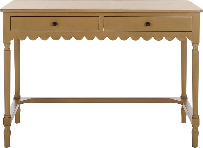 SAFAVIEH Home Collection Haven Farmhouse Country Cottage Desert Brown 2-Drawer Desk Console Table for Entryway Living Room Home Office