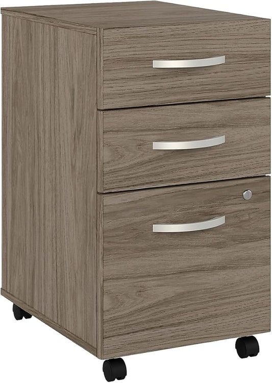 Bush Business Furniture Echo L Shaped Desk in Pure White