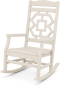 Martha Stewart by POLYWOOD® Chinoiserie Rocking Chair in Sand