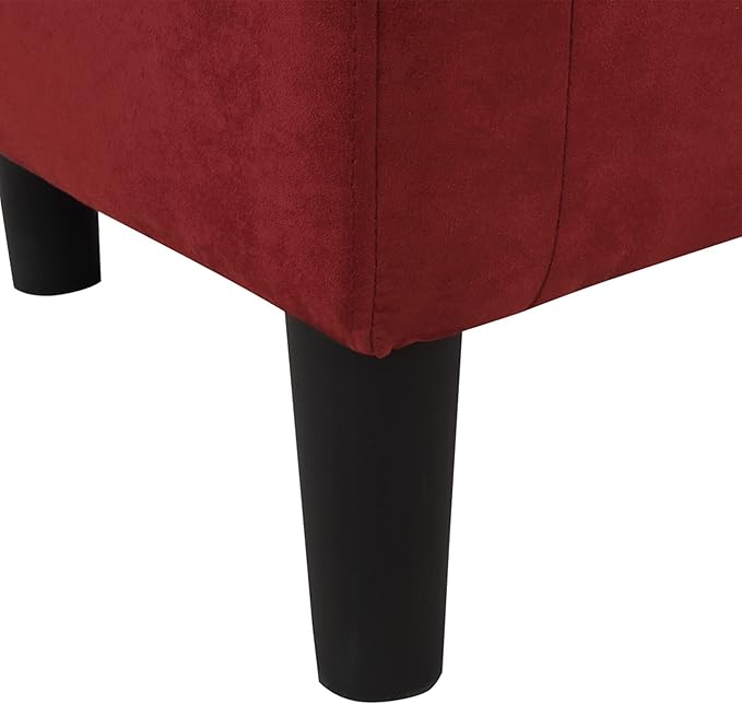 Convenience Concepts Take a Seat Churchill Accent Chair with Ottoman Red Microfiber