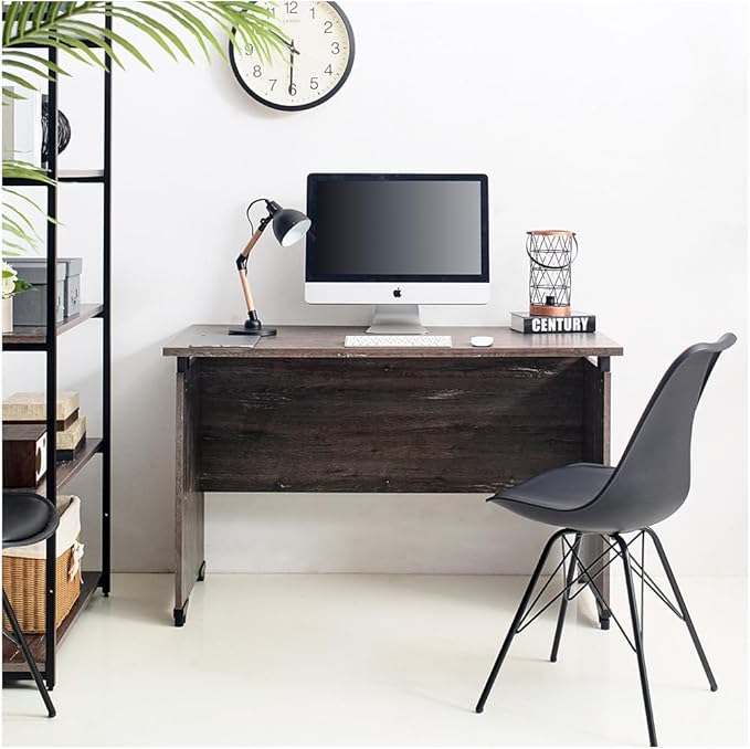 Maykoosh Retro Writing Desk - Rustic Gray Wood Desk for Home Office - Compact Computer Table