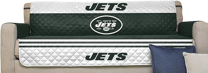 Pegasus Sports NFL Unisex NFL Sofa Couch Reversible Furniture Protector with Elastic Straps 75-inches by 110-inches