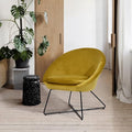 Accent Chair Armchair Fashion Velvet Fabric Upholstery Accent Chairs for Living Room BedroomYellow