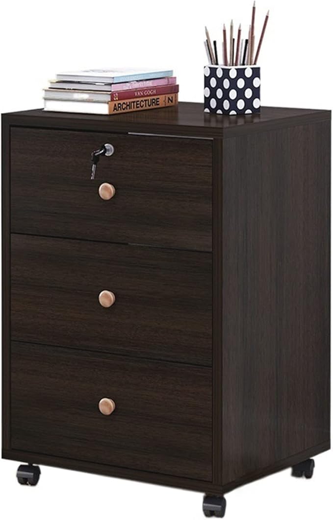 File Cabinet Wooden Office File Cabinet Mobile Floor Low Cabinet Storage Data Cabinet Activity Cabinet Lock Drawer Cabinet Storage Cabinet Organizer Filing Storage Cabinet (B2)