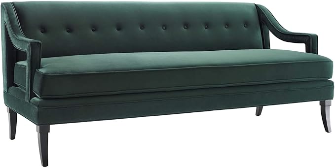 Modway Concur Mid-Century Modern Upholstered Velvet Sofa In Green