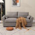 Panana Modern 2 Seater Loveseat Sofa Couch with Storage Dark Grey or Light Color Choice of Curved Sock or Track Arm Design (Light Gray 3 Seater - Sock Arms)