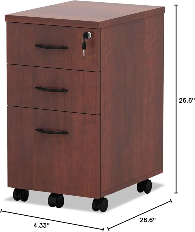Alera ALE Valencia Mobile B/B/F Pedestal File 15 7/8 x 20 1/2 x 28 3/8 Med Cherry