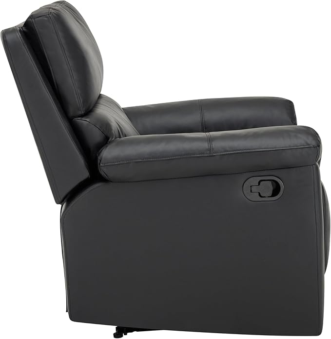MINCETA Recliner ChairsModern 5 Wall Hugger Nursery Recliner with Overstuffed Arm and Back for Living RoomPU Leather in Black