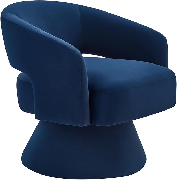 Ball &amp Cast Swivel Barrel ChairUpholstered Velvet Round Accent Chairs360 Degree Comfy Swivel Chair with Open BackrestSingle Sofa SeatingBedroom Side Reading Seatfor Living RoomHomeOfficeNa
