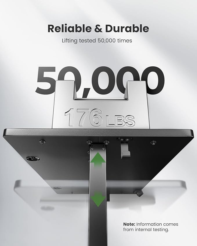 Marsail Electric Standing Desk Adjustable Height 48 * 24 Inch Sit Stand up Desk with 3 Memory Presets Headphone Hook and Comfortable Workspace for Home Office Furniture and Computer Desk.Natural