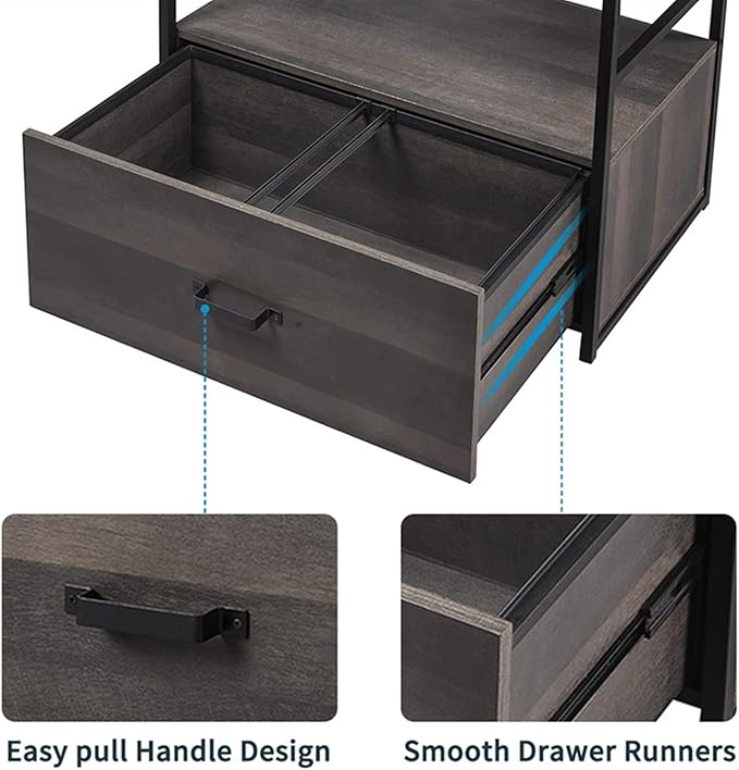 HASMI Filing Cabinet Filing Cabinet Lateral File Cabinet with Drawer and Top Open Shelf Multifunction File Cabinet for Home Office Storage Cabinet Storage Cabinet