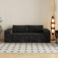 71 3Setaser SofaCorduroy FabricDeep Seat CouchesComfy Loveseat SofaNo Assembly1pcs for Living Room BedroomConference RoomApartment (Black-78.8)