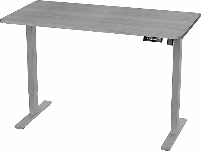 VIVO Electric 55 x 28 in Standing Desk Memory Height Adjustment 1B Series Holds 220 lbs One-Piece Dark Gray Top Gray Frame DESK-KIT-1G55G