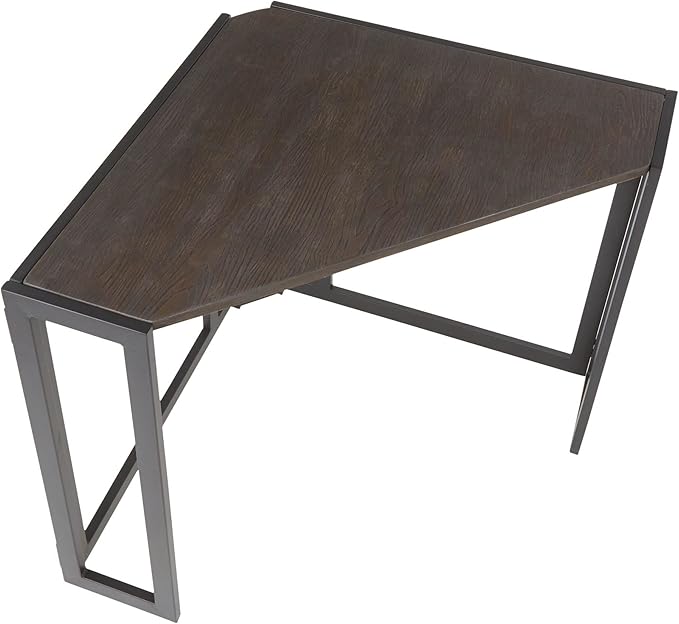LumiSource Roman Corner Desk Home Office Desk Computer Desk Black Desk Small Desk for Bedroom Gaming Desk Farmhouse Desk