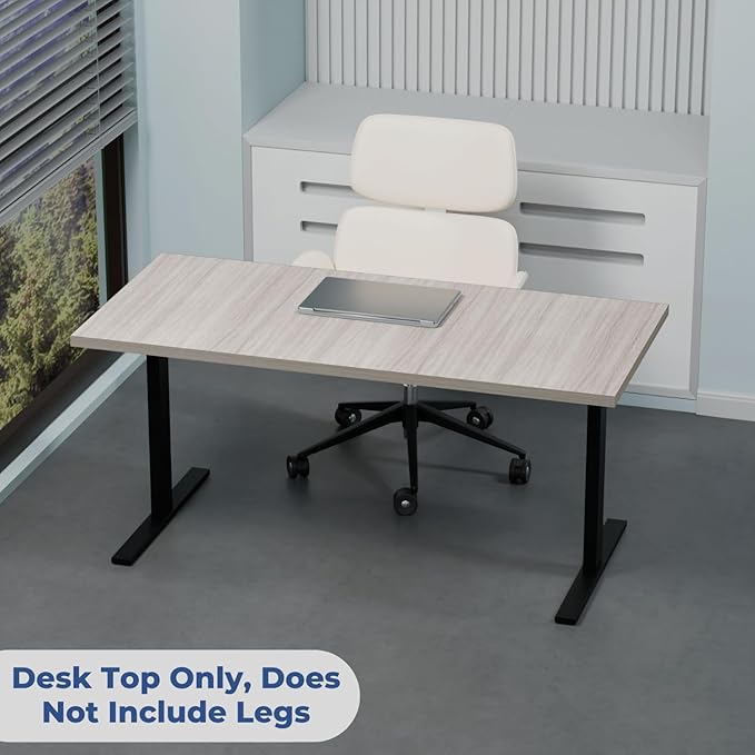 OfficeSimpli 60 x 30 Inch Desk Top Made in USA Replacement Table Top for Sit-to-Stand Adjustable Desk Frame Countertop Workbench for Classroom Home and Office (Desk Top only) - Creek Oak