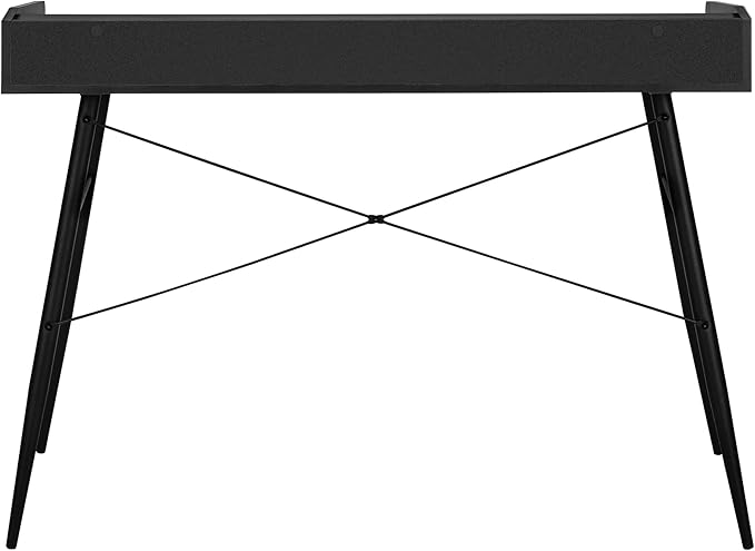 Monarch Specialties I 7537 Computer Desk Home Office Laptop Storage Shelves 48 L Work Metal Laminate Black Contemporary Modern