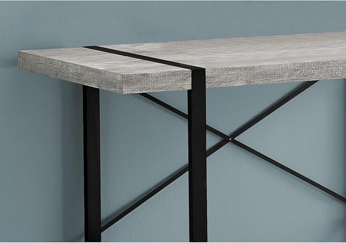Modern Grey &amp Black Computer Desk for Home Office - 48 L