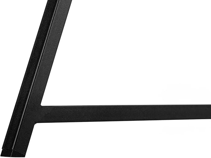 Penau Computer Desk Home Office 48 Inch Brown Laminate Finish Black Metal Base Contemporary Design Storage Shelves