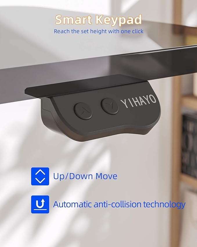 YIHAYO Electric Standing Desk Converter 32 inch Sit to Stand Up Height Adjustable Desk Riser Quick Sit to Stand Tabletop Dual Monitor Riser Workstation for Home Office with Keyboard Tray Natural