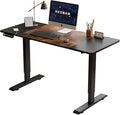 55 Inch Computer Desk with Power Outlets and USB Ports Large Office Desk for Home Office Modern Writing Table with Sturdy Frame