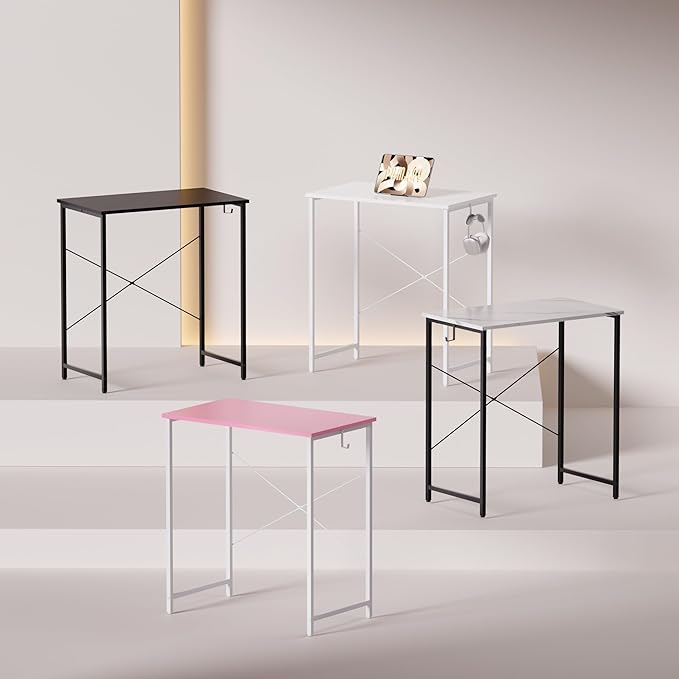 Pamray 23 Inch Computer Desk for Small Spaces Home Office Work Desk with Headphone Hook Small Office Desk Study Writing Table
