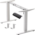Standing Desk Frame for 37 to 77.5’’ Desktop Electric Height Adjustable Desk Legs 176 lbs Motorized Desk Legs Workstation Frame with Memory Presets White Frame Only