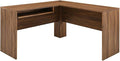Modway Venture Modern MDF Wood L-Shaped Office Desk in Walnut