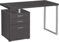 Computer Desk Home Office Laptop Left Right Set-up Storage Drawers 48 l Work Grey Laminate Grey Metal Contemporary Modern