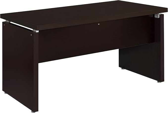 Coaster Home Furnishings - Skylar - Engineered Wood - 83-Inch L-Shaped Computer Desk with Keyboard Tray Slide-Out Tray and Metal Extension Glide - Home Office - Cappuccino - 800891L