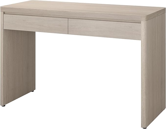 Henn&ampHart 48 Modern Rectangular Wooden Home Office Desk Computer Desk Writing Table with 2 Storage Drawers for Home Office Beech White