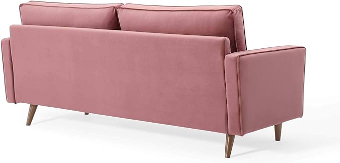 Modway EEI-3764-DUS Valour Performance Velvet Sofa Dusty Rose