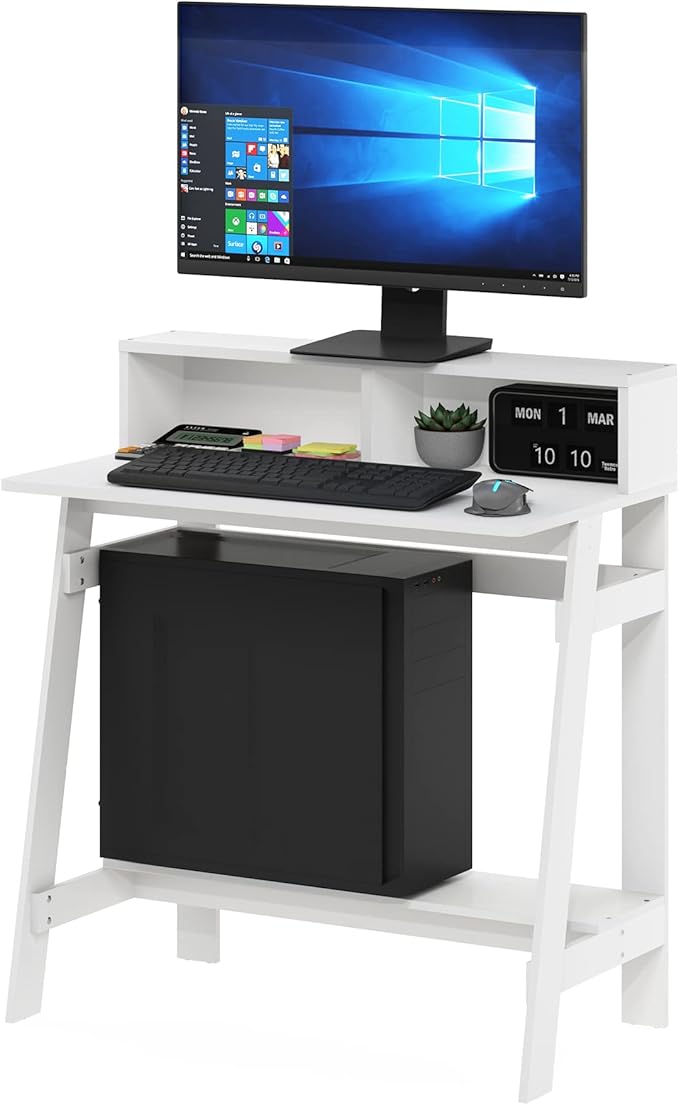 Furinno Simplistic A Frame Computer Desk Regular White
