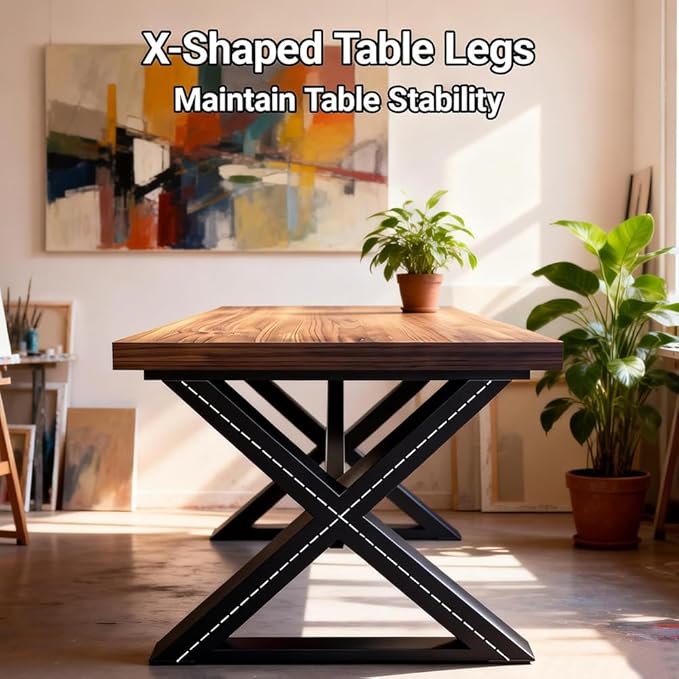 Large Desk Modern Office Table Executive Office Desk Farmhouse Writing Work Desk Computer Desk for Office Space&ampHome Walnut Wood Color55.1inch