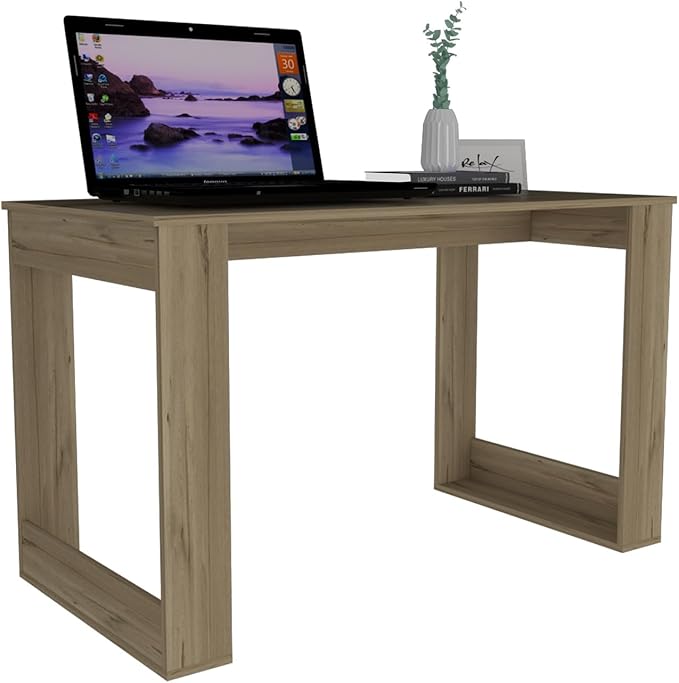 Penau Spacious Writing Computer Desk Ergonomic Design Easy Assembly Modern Industrial Style Perfect for Home Office