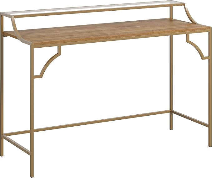 Sauder International Lux Writing Desk Sindoori Mango Finish