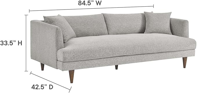 Modway Zoya Sofas Light Gray Fabric