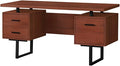Monarch Specialties I 7626 Computer Desk Home Office Laptop Left Right Set-up Storage Drawers 60 L Work Metal Laminate Brown Black Contemporary