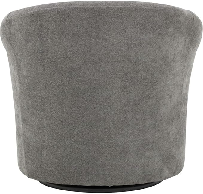 Pemberly Row Traditional Club Chair Gray Polyester Fabric 30.5W x 27D x 30H Fun Cow Print Cover Padded Seat Durable Metal Construction Comfortable Accent Chair for Living Room or Bedroom Use