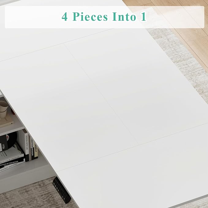 63 L Shaped Electric Standing Desk with File Cabinet Height Adjustable Stand up Desk with Drawers and Shelves Home Office Computer Gaming Table White